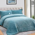 Amo Comforter Sherpa Casal com Almofada Azul 180x260cm 180x260cm - 1077s