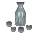 Ribrudi Decanter + 4 Copos Ceramica Azul Q94000020 Unc - Q94000020
