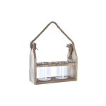 DKD Home Decor Jarra Cristal Natural Transparente Corda Cottage (28 x 12 x 22 cm) - S3031021