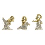 DKD Home Decor Figura Decorativa Champanhe Dourado Resina Monge (8 x 5,5 x 9 cm) (3 Unidades) - S3030034