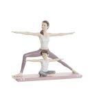 DKD Home Decor Figura Decorativa Cor de Rosa Resina Yoga (24 x 6,5 x 19,5 cm) - S3029834
