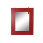DKD Home Decor Espelho de Parede Espelho Abeto Vermelho Preto MDF (70 x 2 x 90 cm) - S3032658