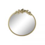 DKD Home Decor Espelho de Parede Dourado Metal Bloemen (60 x 4 x 66 cm) - S3029676