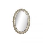 DKD Home Decor Espelho de Parede Espelho Champanhe Metal Folha de Planta (69 x 3,5 x 98,5 cm) - S3029592