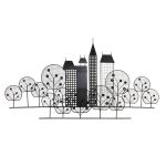 DKD Home Decor Decoração de Parede Preto Metal (105 x 6 x 56 cm) - S3029371
