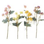 DKD Home Decor Ramalhetes Cor de Rosa Polietileno Amarelo Ferro (15 x 15 x 35 cm) (4 Pcs) - S3020216