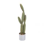 Conforama Cacto Artificial de Ficus em Vasos de Terracota Verde 90 cm