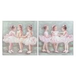 DKD Home Decor Pintura Ballet (80 x 3 x 80 cm) (2 Unidades)