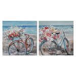 DKD Home Decor Pintura Bicicleta (100 x 2,8 x 100 cm) (2 Unidades)