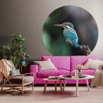 Wallart Papel de Parede Circular "the Kingfisher" 190 cm - 440375