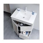 Aml Móvel de Casa de Banho Zeus 2portas 1gaveta 70cm Carvalho Cinza