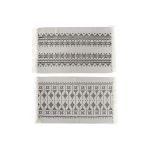 Tapete DKD Home Decor Preto Branco Árabe (120 x 70 x 1 cm) (2 Unidades) - S3038086