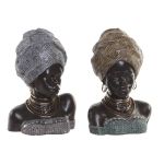 DKD Home Decor Figura Decorativa Resina Colonial Africana (24 x 18 x 36 cm) (2 Unidades) - S3030231