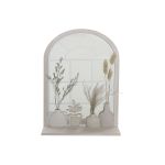 DKD Home Decor Espelho de Parede Vaso Cristal Bege MDF Resina Cottage (35 x 10 x 50 cm) - S3031725