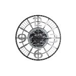 DKD Home Decor Relógio de Parede Prateado Preto Ferro (80 x 7 x 80 cm) - S3037682