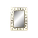 DKD Home Decor Espelho de Parede Espelho Dourado Metal (66 x 2 x 91,5 cm) - S3033740