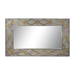 DKD Home Decor Espelho de Parede Cinzento Dourado Madeira de Mangueira (154 x 5 x 92 cm) - S3033628