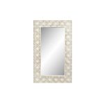DKD Home Decor Espelho de Parede Espelho Branco Madeira de Mangueira Losangos (154 x 4 x 92 cm) - S3032891