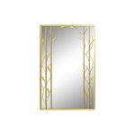 DKD Home Decor Espelho de Parede Espelho Dourado Metal Folha de Planta (60 x 2 x 90 cm) - S3032808