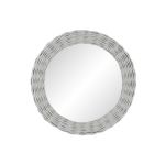 DKD Home Decor Espelho de Parede Cristal MDF Branco Vime Cottage (63 x 4 x 63 cm) (63 x 63 x 4 cm) - S3029746