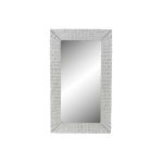 DKD Home Decor Espelho de Parede Cristal MDF Branco Vime Cottage (87 x 147 x 4 cm) (87 x 4 x 147 cm) - S3029743