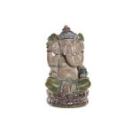 DKD Home Decor Figura Decorativa Ganesha Bege Resina (21 x 20 x 36 cm) - S3030165