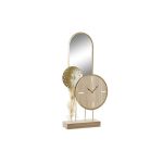 DKD Home Decor Tafelklok Espelho Natural Dourado Metal MDF (26 x 8 x 53 cm) - S3037740