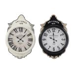 DKD Home Decor Relógio de Parede Cristal Preto Branco Ferro (61 x 6 x 89 cm) - S3037711