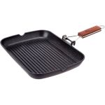 Wecook Frigideira de Grelha Indução, Ondulado 34x24cm, Anti-aderente Ecológico Pfoa-free, Alumínio Preto Ecochef