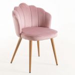 Cadeira Blume Veludo Rosa