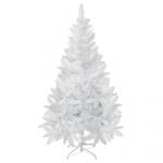 Homcom Árvore de Natal Artificial Dobrável 150cm Ignífugo com 358 Ramos Folhas de Pvc Abertura Automática Branco