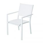 Dudeco Cadeira Exterior Thais Alumínio Branco