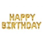 Partydeco Kit Balões Dourado Happy Birthday - 530771895