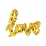 Partydeco Balão Foil Love Script Dourado - 530788558