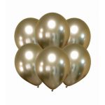 Xiz Party Supplies 6 Balões 32cm Cromados Dourado Light - 011111100