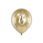 Partydeco Balões Látex 18 Anos Glossy Gold - 530168336