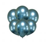 Xiz Party Supplies 25 Balões 32cm Cromados Azul Light - 012111102