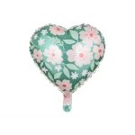 Partydeco Balão Foil Coração Verde com Flores - 530144088