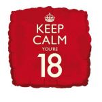 Creative Party Balão Foil 18" "keep Calm You"re Only 18" - 120097884