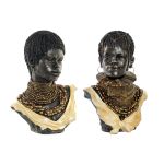 DKD Home Decor Figura Decorativa Africana Resina (26 x 20 x 42 cm) (2 Unidades) - S3030230