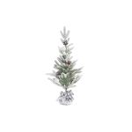 DKD Home Decor Árvore de Natal Preto Branco Verde Pe Nevado (30 x 30 x 66 cm) - S3036363