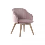 DKD Home Decor Cadeira Cor de Rosa Madeira da Borracha (56 x 55 x 74 cm) - S3023556