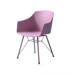 DKD Home Decor Cadeira Cor de Rosa Metal Polipropileno (pp) (56 x 51 x 81.5 cm) - S3023318