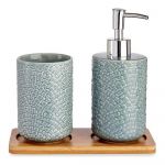 Berilo Conjunto de Banho Pleinen Cinzento Cerâmica Bambu. - GY001S3608913