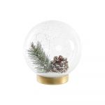 DKD Home Decor Bola de Natal Dourado Castanho Branco Verde (15 x 15 x 17 cm) - S3036451