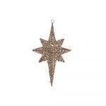 DKD Home Decor Estrela de Natal Champanhe Estrela (30 x 5 x 47 cm) - S3036375