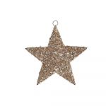 DKD Home Decor Estrela de Natal Champanhe Estrela Natal (30,5 x 12 x 30,5 cm) - S3036374