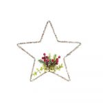 DKD Home Decor Estrela de Natal Vermelho Dourado Estrela Verde Natal (30 x 1 x 30 cm) - S3036360