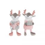DKD Home Decor Figura Decorativa Animal Poliéster Veado (14 x 17 x 28 cm) (2 Unidades) - S3035674