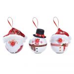 DKD Home Decor Bola de Natal Vermelho Branco Pvc (3 Unidades) - S3035294